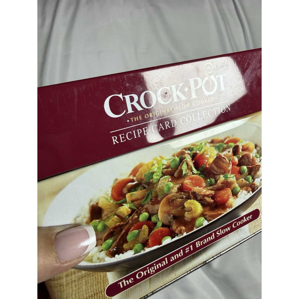 Crock-Pot Recipe Card Collection Tin Recipes & Blank Cards 5 Dividers - Picture 2 of 14